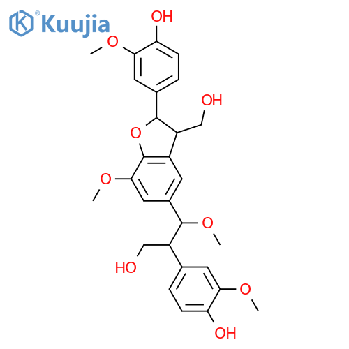 2-(3,4-Dihydroxyphenyl)-5-[2-(3,4-dihydroxyphenyl)-1,3-dihydroxypropyl]-2,3-dihydro-3-benzofuranmethanol; (7R*,7'R,8R*,8'S)-form, 3',3'',5,7-Tetra-Me ether structure