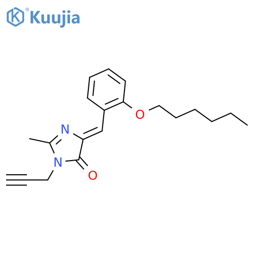 4H-Imidazol-4-one, 5-[[2-(hexyloxy)phenyl]methylene]-3,5-dihydro-2-methyl-3-(2-propyn-1-yl)- structure