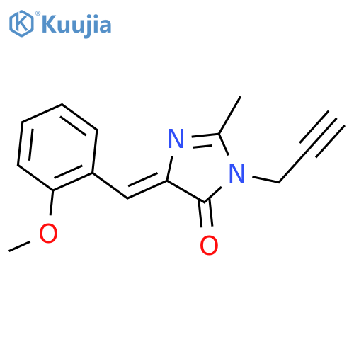 4H-Imidazol-4-one, 3,5-dihydro-5-[(2-methoxyphenyl)methylene]-2-methyl-3-(2-propyn-1-yl)- structure