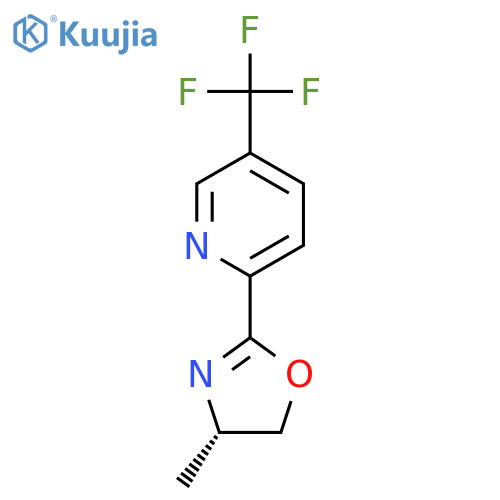 Pyridine, 2-[(4S)-4,5-dihydro-4-methyl-2-oxazolyl]-5-(trifluoromethyl)- structure