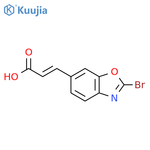 2-Bromobenzo[d]oxazole-6-acrylic acid structure