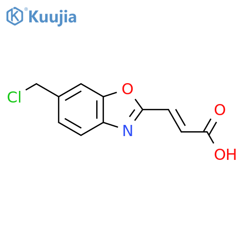 6-(Chloromethyl)benzo[d]oxazole-2-acrylic acid structure