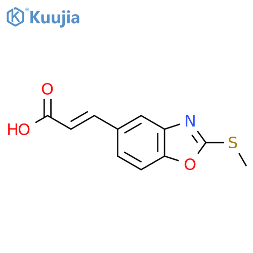 2-(Methylthio)benzo[d]oxazole-5-acrylic acid structure