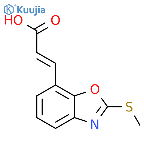 2-(Methylthio)benzo[d]oxazole-7-acrylic acid structure