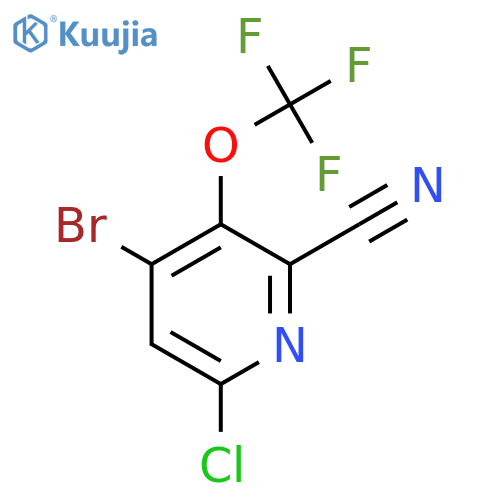 4-Bromo-6-chloro-2-cyano-3-(trifluoromethoxy)pyridine structure