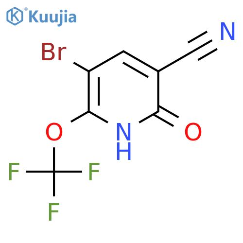 3-Bromo-5-cyano-6-hydroxy-2-(trifluoromethoxy)pyridine structure