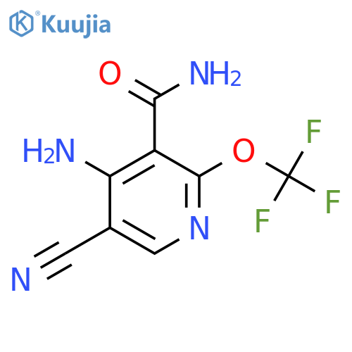 4-Amino-5-cyano-2-(trifluoromethoxy)pyridine-3-carboxamide structure