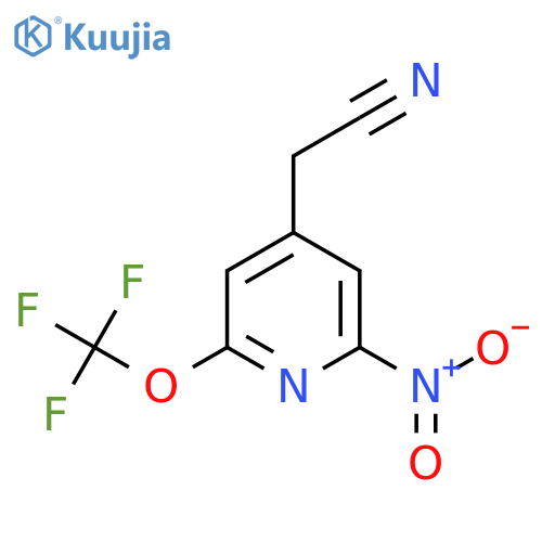 2-Nitro-6-(trifluoromethoxy)pyridine-4-acetonitrile structure
