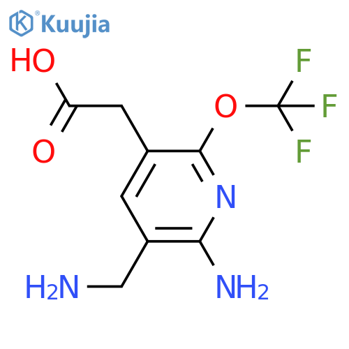 2-Amino-3-(aminomethyl)-6-(trifluoromethoxy)pyridine-5-acetic acid structure