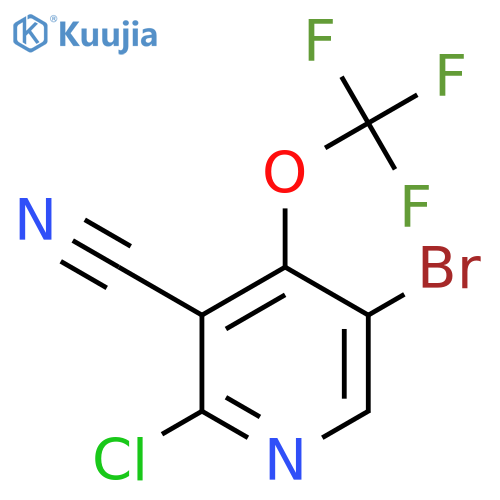 5-Bromo-2-chloro-3-cyano-4-(trifluoromethoxy)pyridine structure
