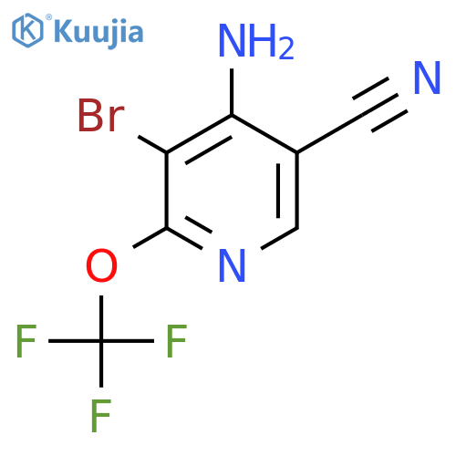 4-Amino-3-bromo-5-cyano-2-(trifluoromethoxy)pyridine structure