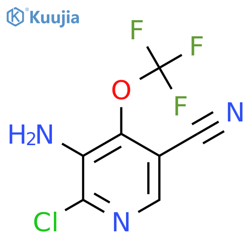 3-Amino-2-chloro-5-cyano-4-(trifluoromethoxy)pyridine structure