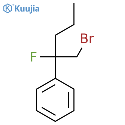 (1-Bromo-2-fluoropentan-2-yl)benzene structure