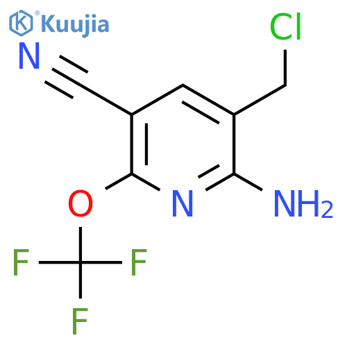 2-Amino-3-(chloromethyl)-5-cyano-6-(trifluoromethoxy)pyridine structure