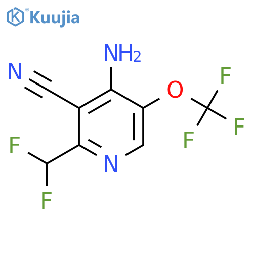 4-Amino-3-cyano-2-(difluoromethyl)-5-(trifluoromethoxy)pyridine structure