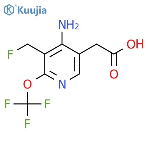 4-Amino-3-(fluoromethyl)-2-(trifluoromethoxy)pyridine-5-acetic acid structure
