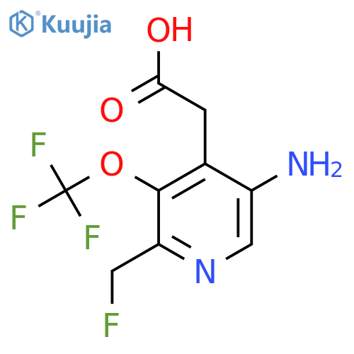 5-Amino-2-(fluoromethyl)-3-(trifluoromethoxy)pyridine-4-acetic acid structure