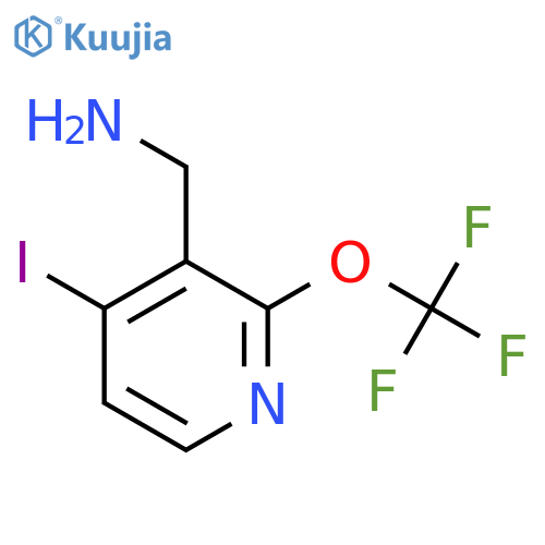 3-(Aminomethyl)-4-iodo-2-(trifluoromethoxy)pyridine structure