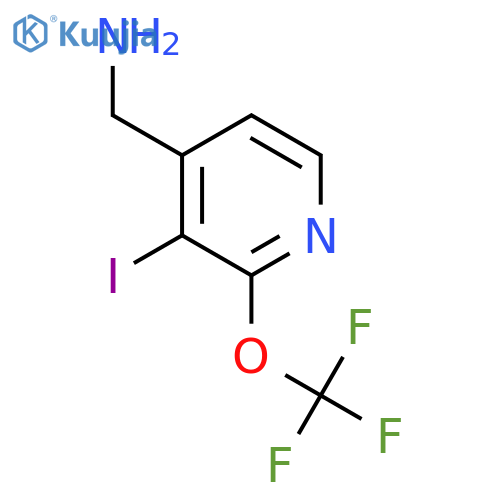 4-(Aminomethyl)-3-iodo-2-(trifluoromethoxy)pyridine structure