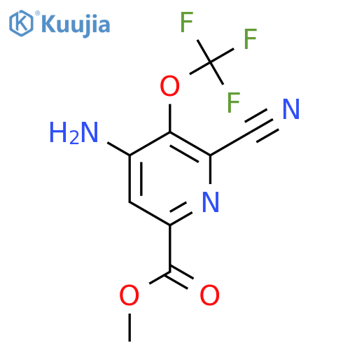 Methyl 4-amino-2-cyano-3-(trifluoromethoxy)pyridine-6-carboxylate structure
