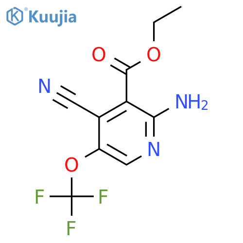 Ethyl 2-amino-4-cyano-5-(trifluoromethoxy)pyridine-3-carboxylate structure