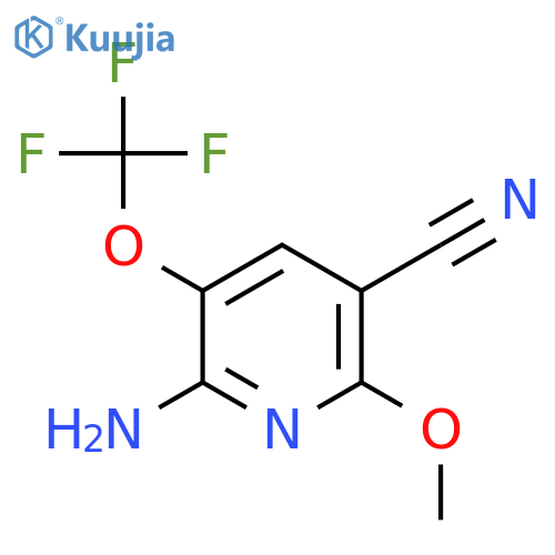 2-Amino-5-cyano-6-methoxy-3-(trifluoromethoxy)pyridine structure