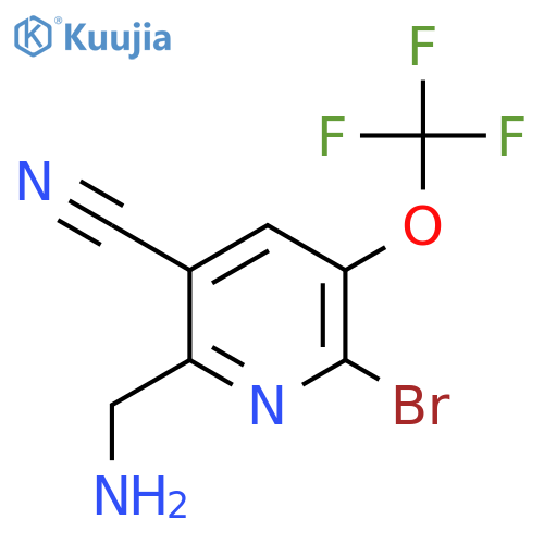 2-(Aminomethyl)-6-bromo-3-cyano-5-(trifluoromethoxy)pyridine structure