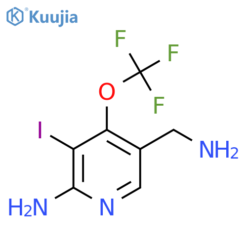 2-Amino-5-(aminomethyl)-3-iodo-4-(trifluoromethoxy)pyridine structure