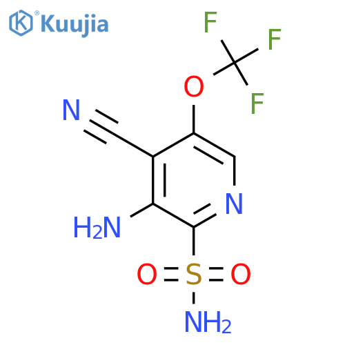 3-Amino-4-cyano-5-(trifluoromethoxy)pyridine-2-sulfonamide structure