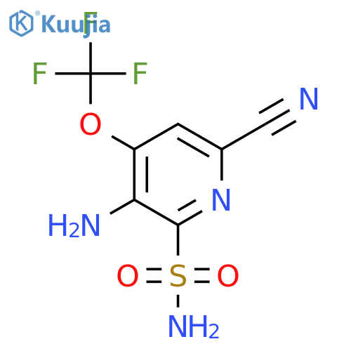 3-Amino-6-cyano-4-(trifluoromethoxy)pyridine-2-sulfonamide structure