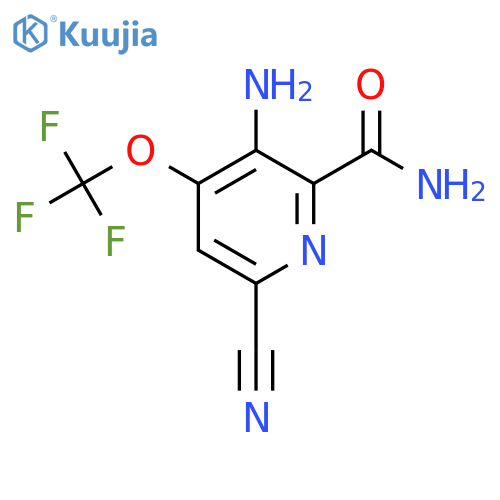 3-Amino-6-cyano-4-(trifluoromethoxy)pyridine-2-carboxamide structure