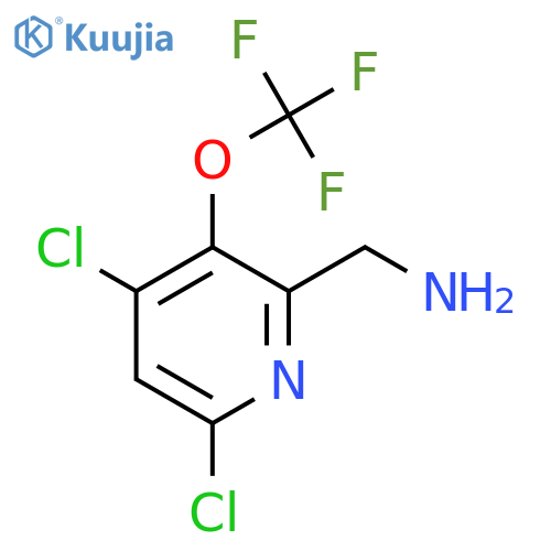 2-(Aminomethyl)-4,6-dichloro-3-(trifluoromethoxy)pyridine structure