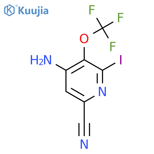 4-Amino-6-cyano-2-iodo-3-(trifluoromethoxy)pyridine structure