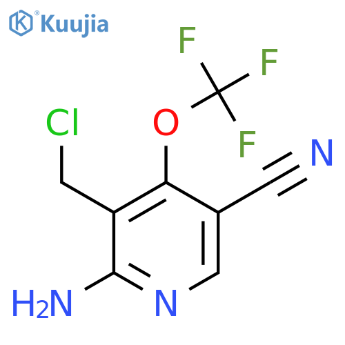 2-Amino-3-(chloromethyl)-5-cyano-4-(trifluoromethoxy)pyridine structure