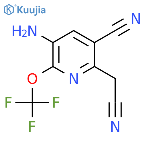 3-Amino-5-cyano-2-(trifluoromethoxy)pyridine-6-acetonitrile structure