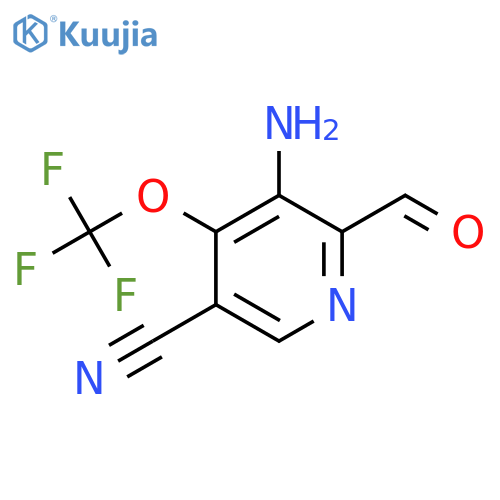 3-Amino-5-cyano-4-(trifluoromethoxy)pyridine-2-carboxaldehyde structure