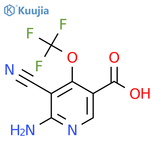 2-Amino-3-cyano-4-(trifluoromethoxy)pyridine-5-carboxylic acid structure