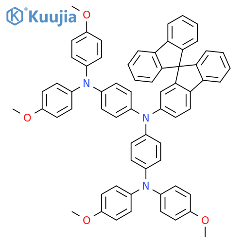 1,4-Benzenediamine, N1-[4-[bis(4-methoxyphenyl)amino]phenyl]-N4,N4-bis(4-methoxyphenyl)-N1-9,9'-spirobi[9H-fluoren]-2-yl- structure