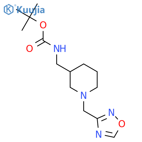 tert-Butyl N-{1-(1,2,4-Oxadiazol-3-ylmethyl)piperidin-3-ylmethyl}carbamate structure