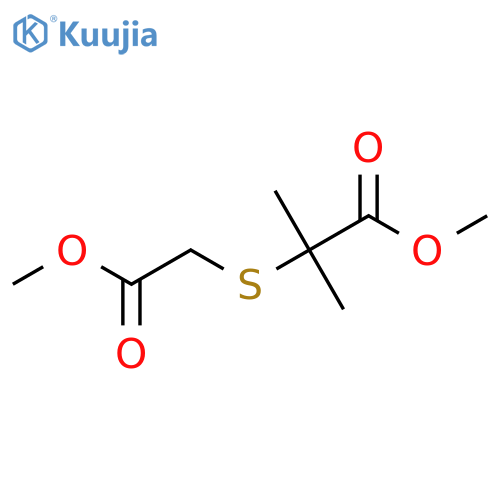 methyl 2-(2-methoxy-2-oxoethyl)sulfanyl-2-methylpropanoate structure