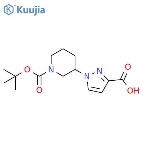 1-{1-(tert-Butoxy)carbonylpiperidin-3-yl}-1H-pyrazole-3-carboxylic Acid structure