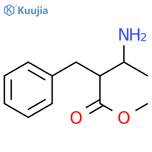 Benzenepropanoic acid, α-(1-aminoethyl)-, methyl ester structure