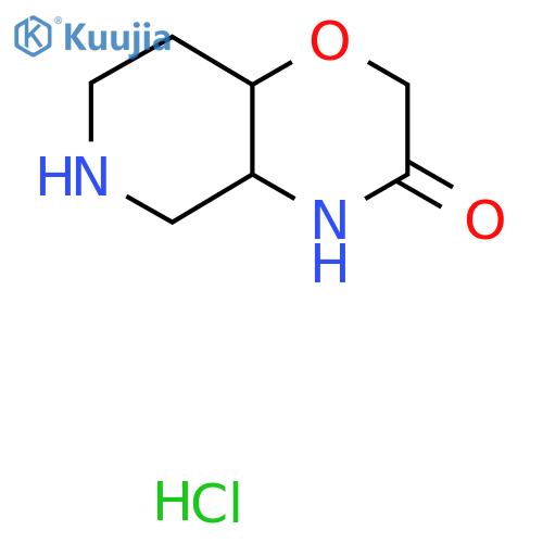 Octahydro-2H-pyrido[4,3-b]morpholin-3-one hydrochloride structure
