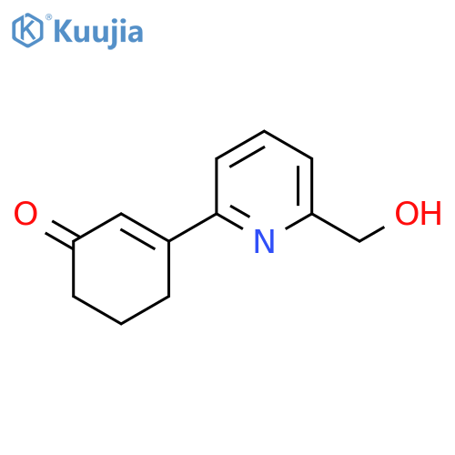 3-6-(hydroxymethyl)pyridin-2-ylcyclohex-2-en-1-one structure