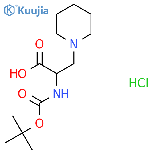 N-(tert-Butoxycarbonyl)-3-piperidin-1-ylalanine Hydrochloride structure