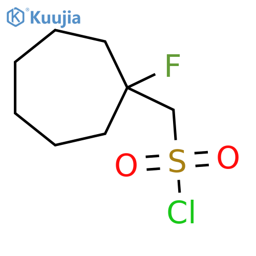 (1-Fluorocycloheptyl)methanesulfonyl chloride structure