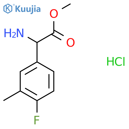 Methyl 2-amino-2-(4-fluoro-3-methylphenyl)acetate hydrochloride structure