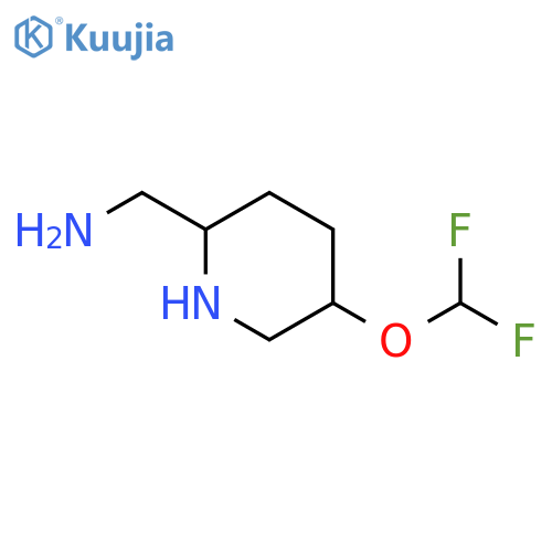 2-Piperidinemethanamine, 5-(difluoromethoxy)- structure