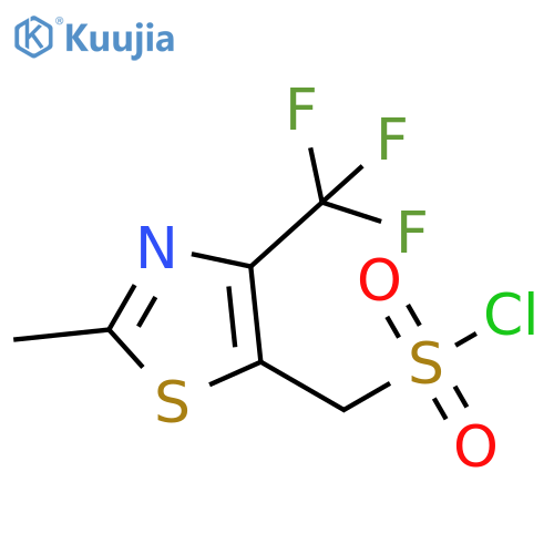 [2-methyl-4-(trifluoromethyl)-1,3-thiazol-5-yl]methanesulfonyl chloride structure