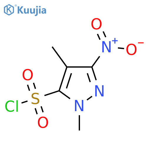 1,4-dimethyl-3-nitro-1H-pyrazole-5-sulfonyl chloride structure